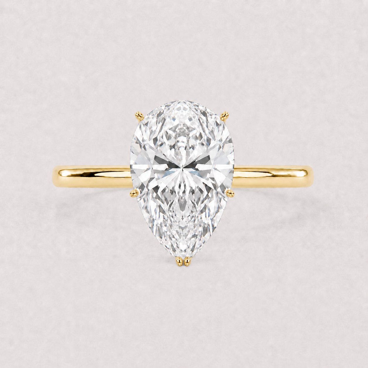 14K Pear Solitaire — Ultra Light Tulip, Size 6.5 — alternate product view 6