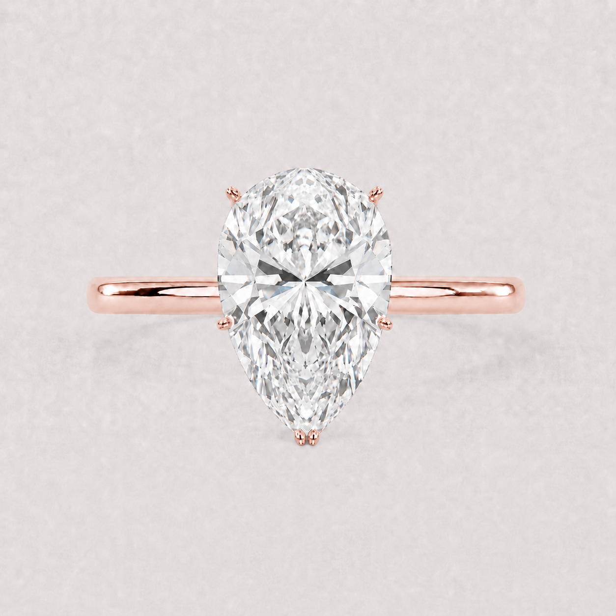 14K Pear Solitaire — Ultra Light Tulip, Size 6.5 — alternate product view 9