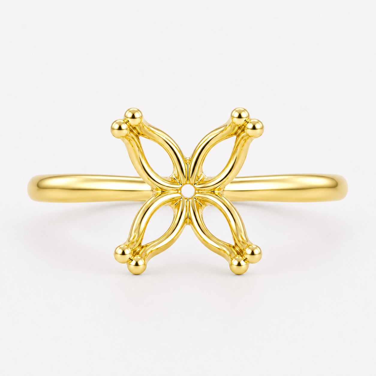 14K Round Solitaire — Tulip (New Design), Size 6.5 — alternate product view 4