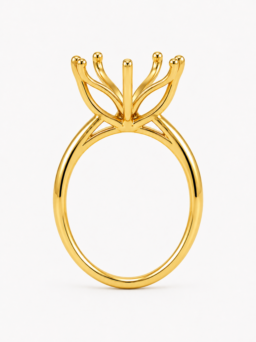 14K Round Solitaire — Tulip (New Design), Size 6.5 — alternate product view 5