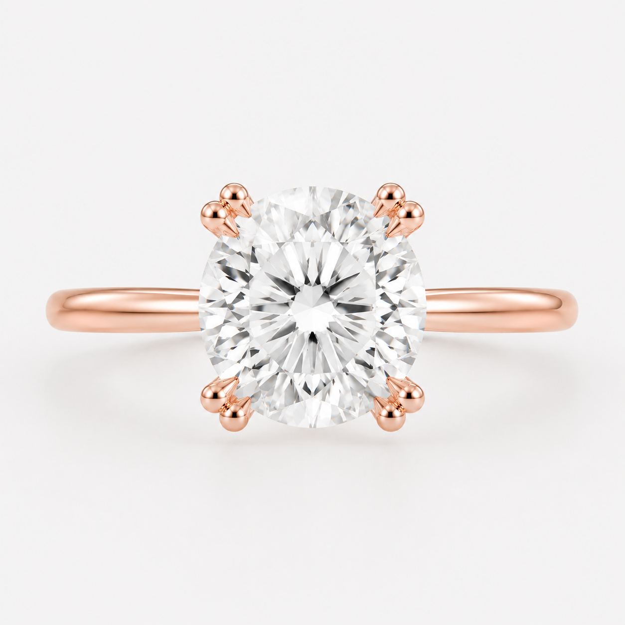 14K Round Solitaire — Tulip (New Design), Size 6.5 — alternate product view 9